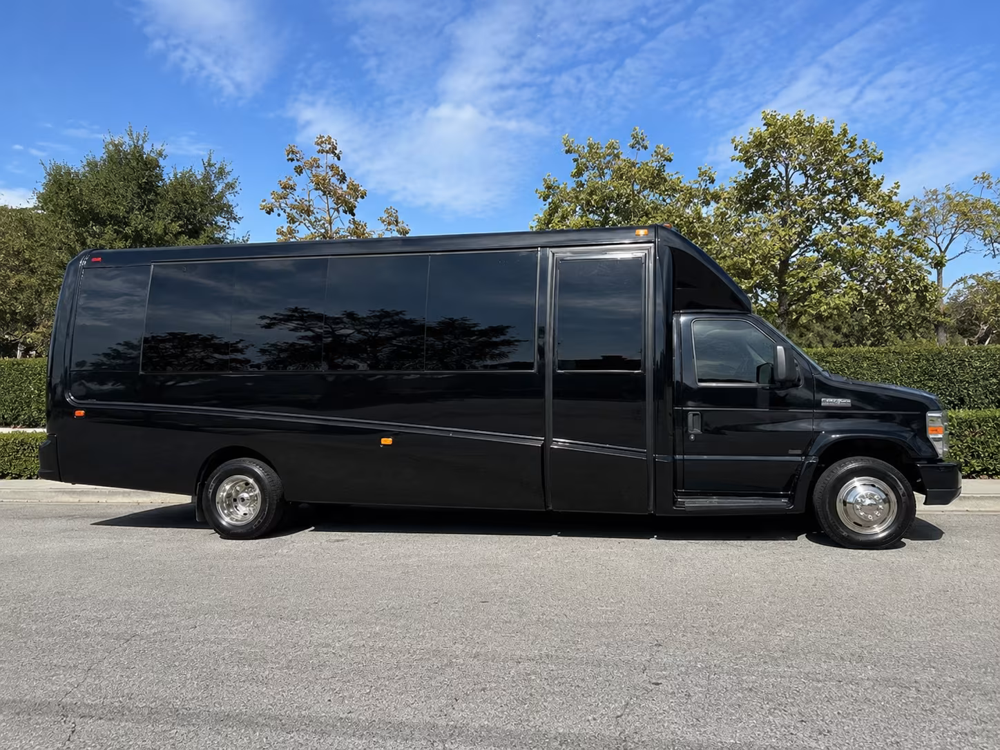 Riverside Corporate Transportation party bus exterior