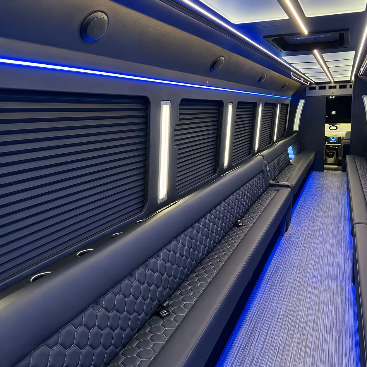 Riverside Private Event Transportation party bus exterior