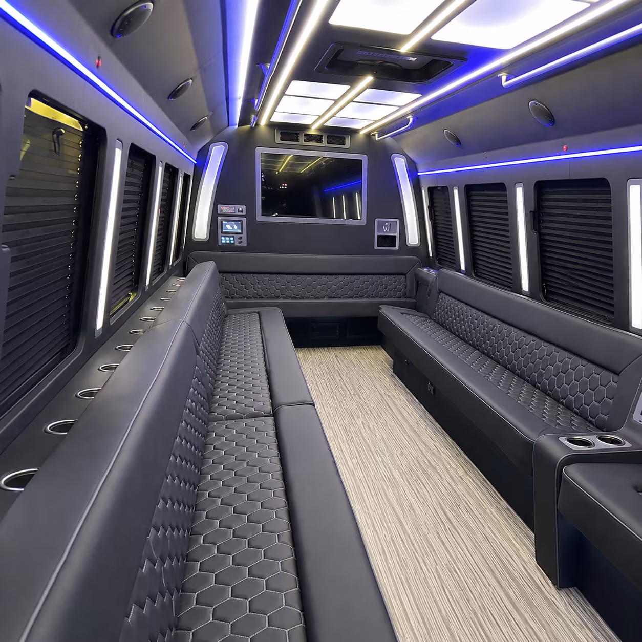 Riverside Prom & Homecoming Transportation party bus exterior