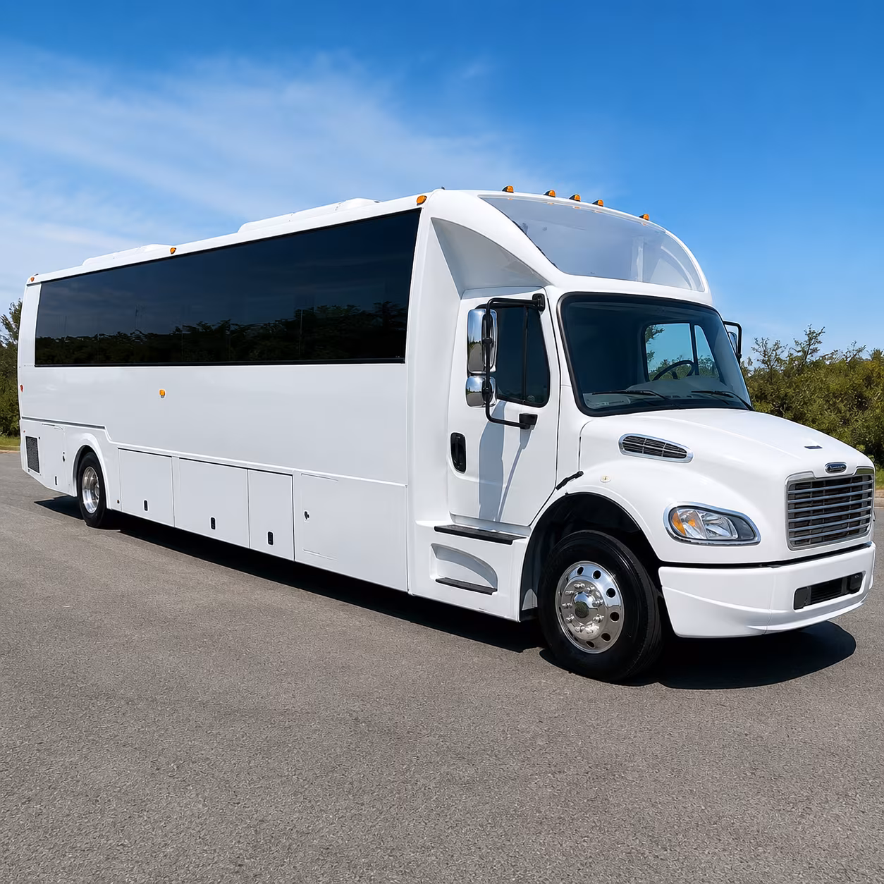 Riverside Prom & Homecoming Transportation party bus exterior