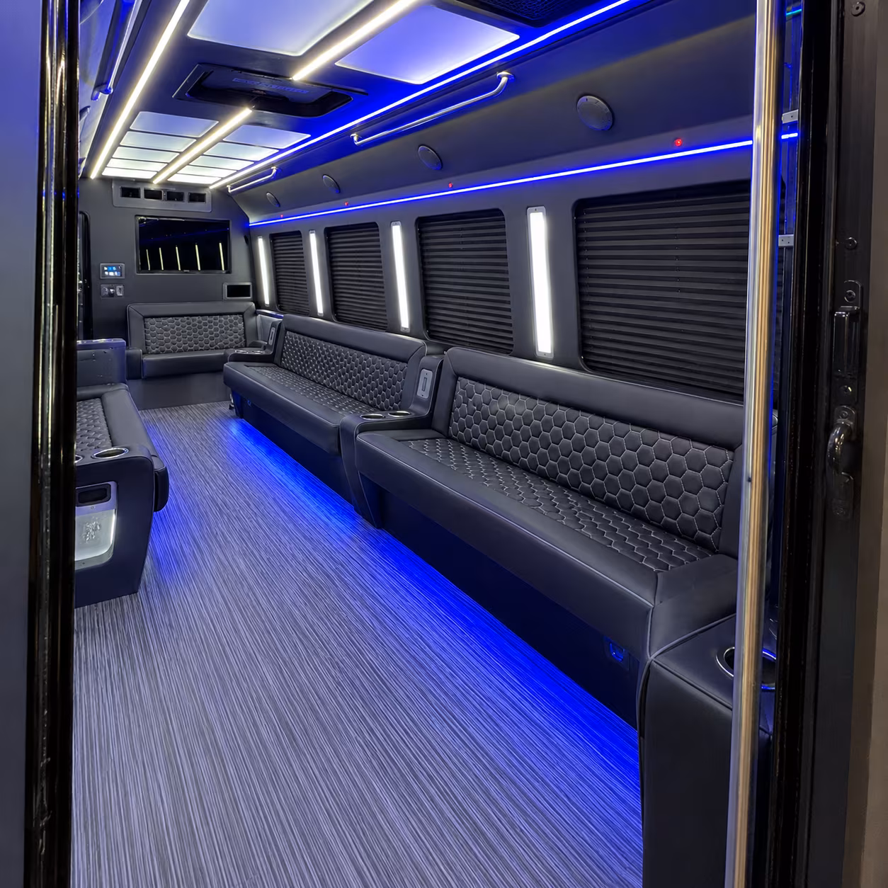 Riverside Prom & Homecoming Transportation party bus interior
