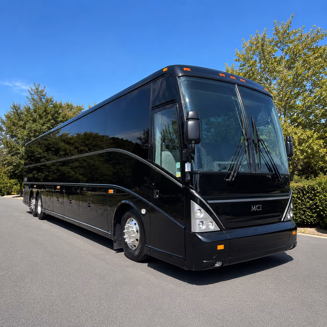 Riverside School Event Transportation party bus exterior