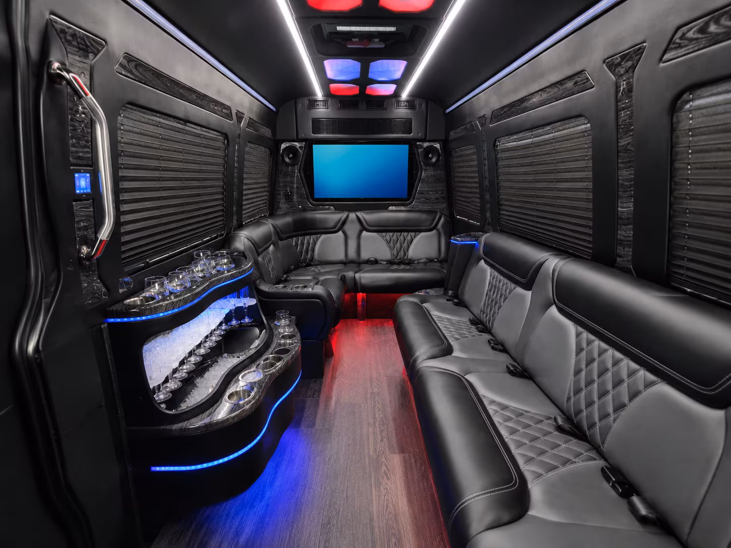 14 Passenger Sprinter Limo Inside